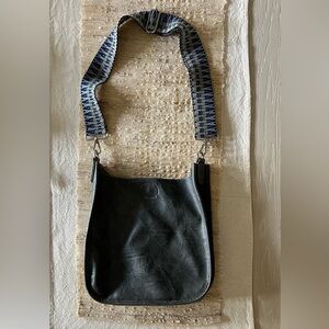 Boutique Black/Charcoal Faux Leather Bag